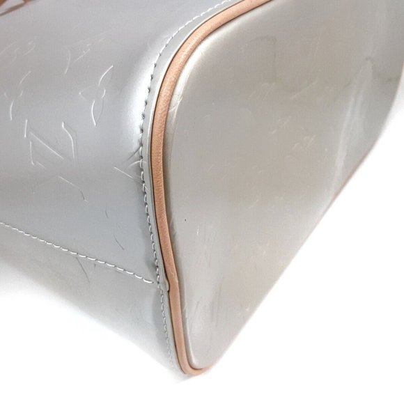 100% Authentic LOUIS VUITTON Houston Gris Monogram Leather Vernis Tote Bag - Picture 5 of 10